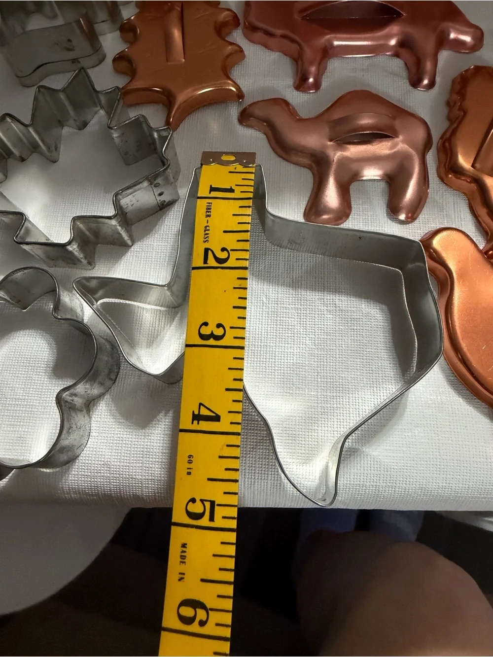 Vintage Copper and Silver Holiday Cookie Cutter lot